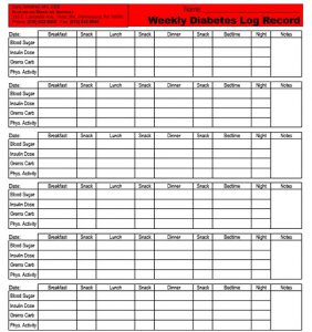 10+ Printable Diabetes Log Book