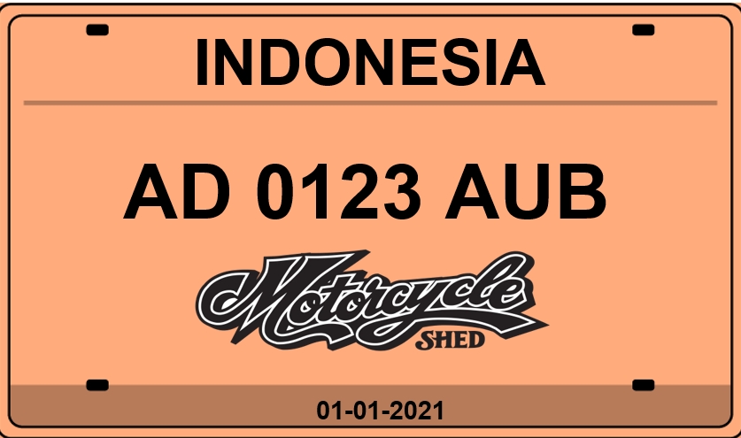 motorcycle license plate template