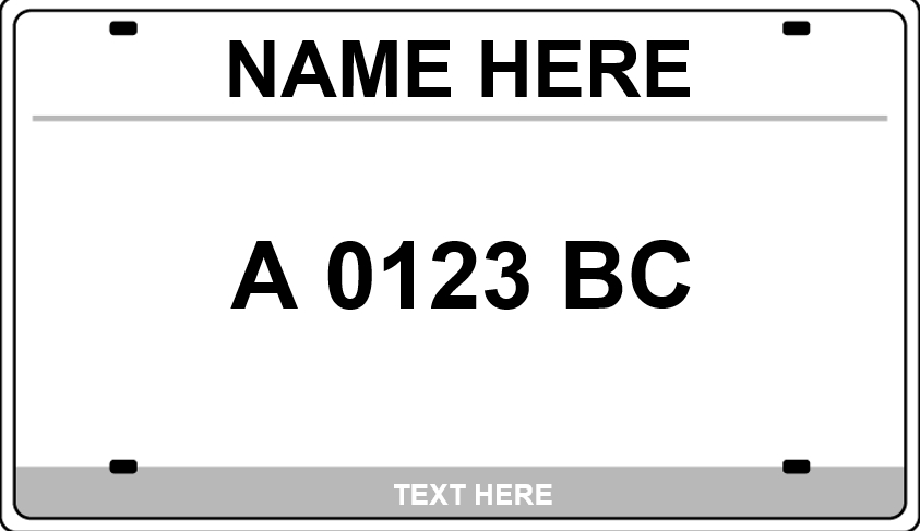 printable license plate template
