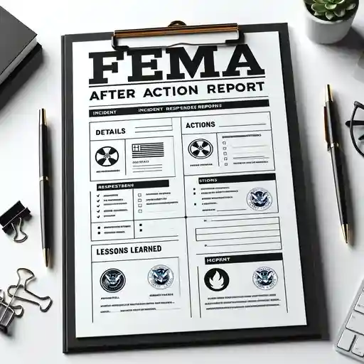 A FEMA After Action Report template