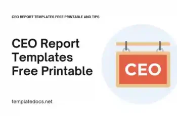 CEO Report Templates Free Printable and Tips Presentation