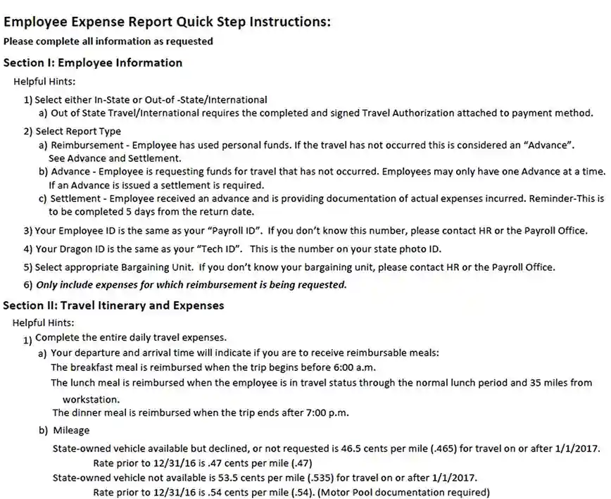 Daily Expense Report Format