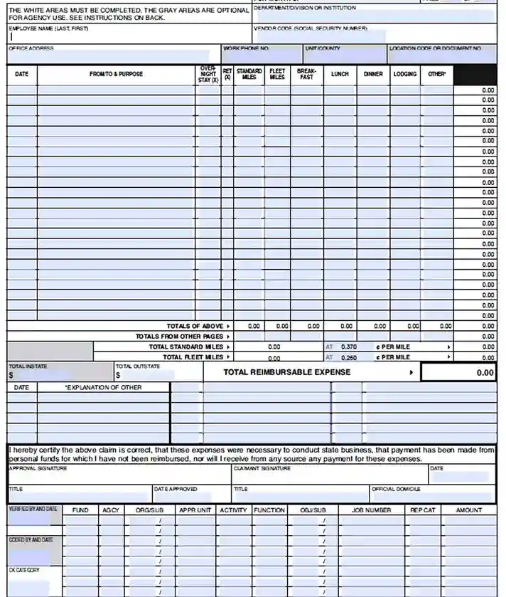 Employee Monthly Expense Report