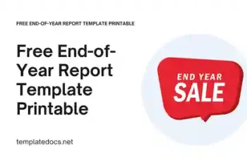 Free End of Year Report Template Printable Presentation