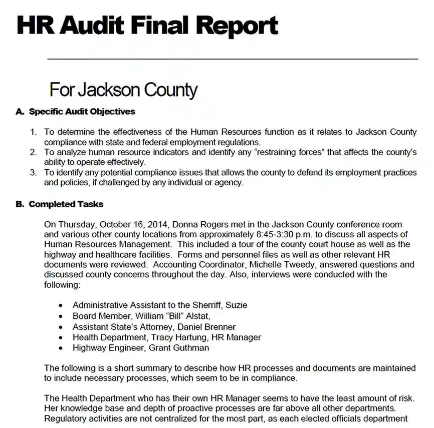HR Audit Final Report