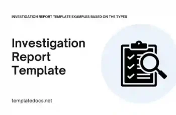 Investigation Report Template Examples Based on the Types