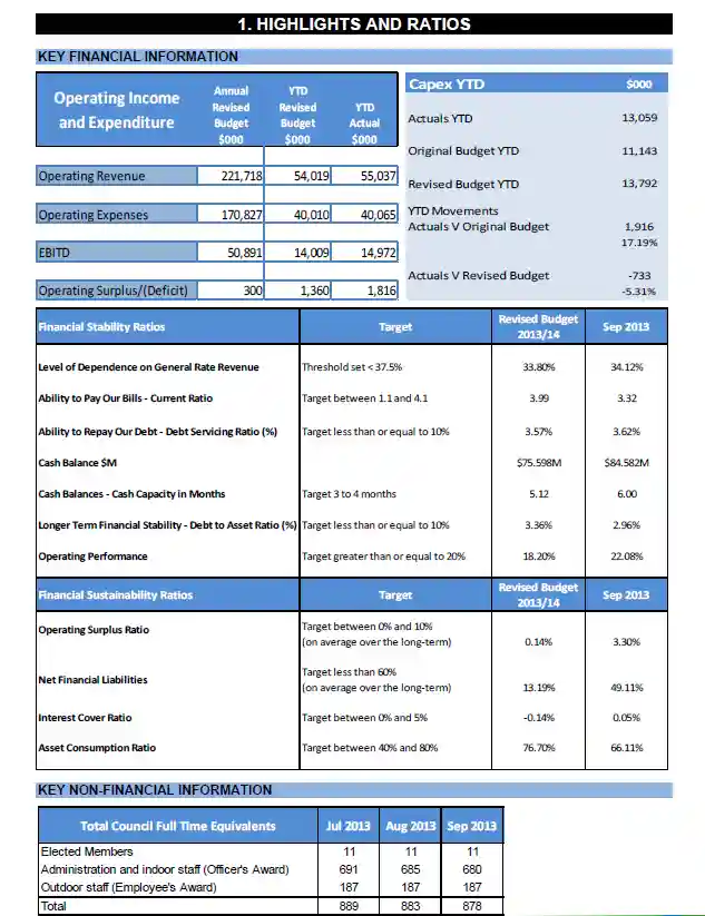 Monthly Financial Performance Report