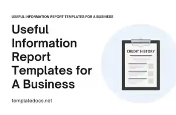 Useful Information Report Templates for A Business Presentation