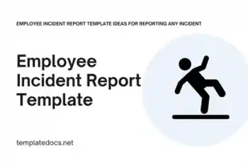 Employee Incident Report Template Ideas for reporting any Incident in the Workplace Presentation