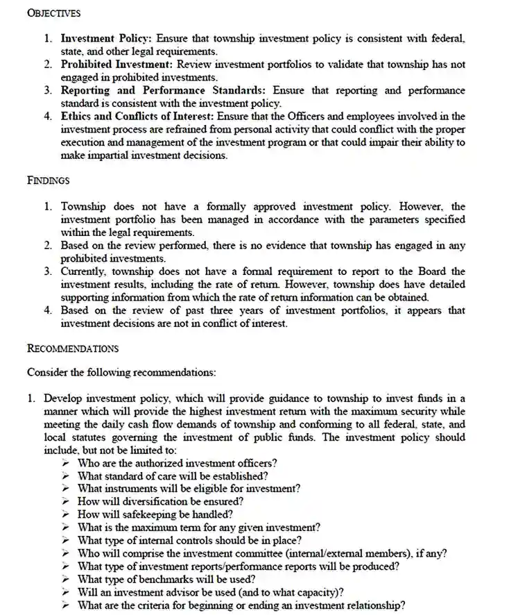 Final Audit Monthly Report Final Audit Monthly Report