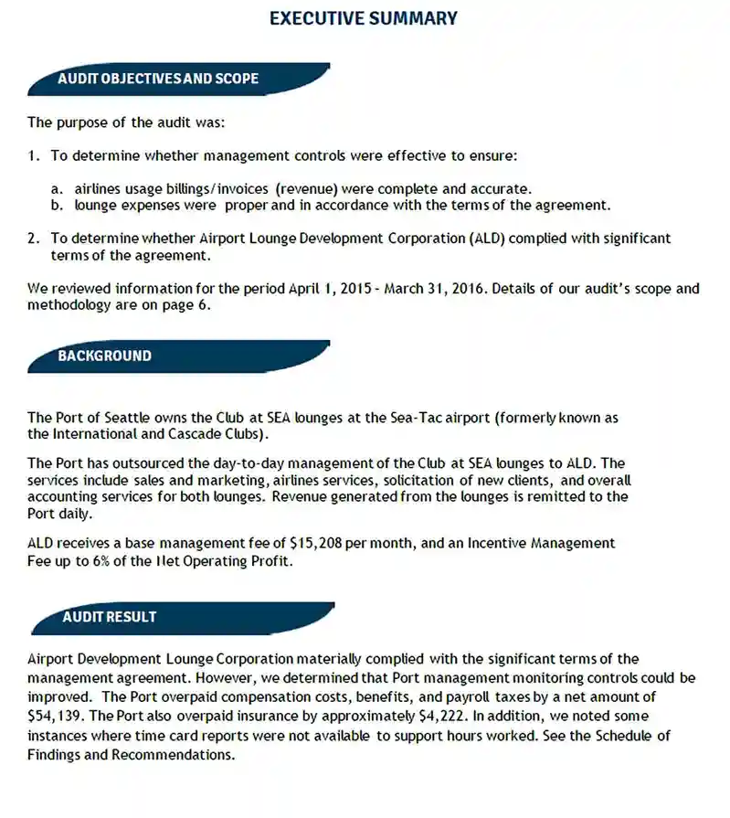 internal audit report internal audit report